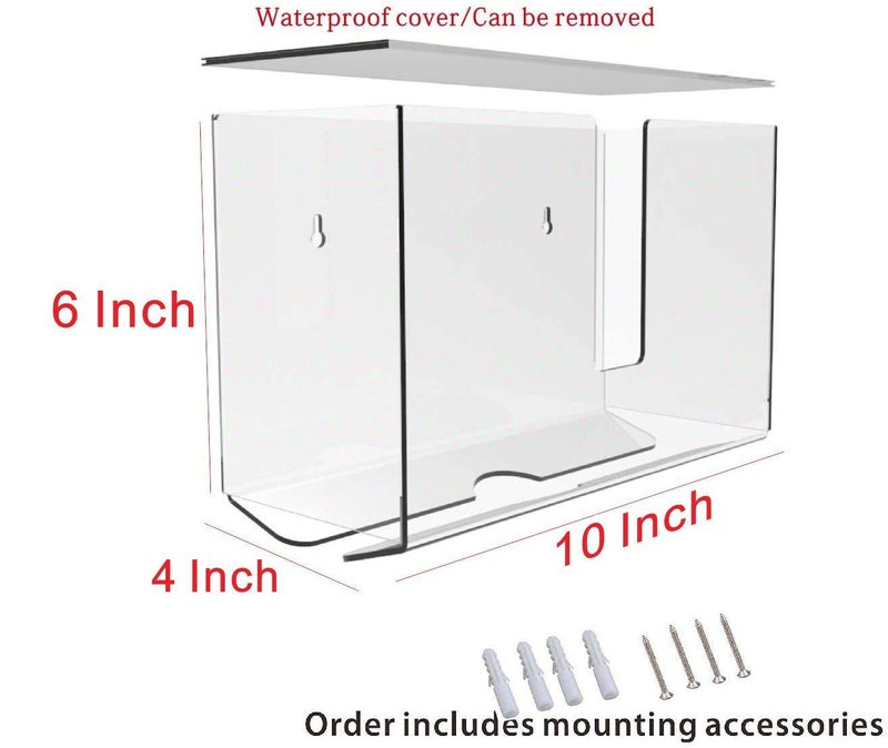 Cq acrylic Wall Mount Paper Towel Dispenser with Lid Clear Folded Paper Towel Holder for Bathroom Toilet and Kitchen Suitable for Z-fold  C-fold or Multi-Fold Paper Towels Pack of 1 - Image 2